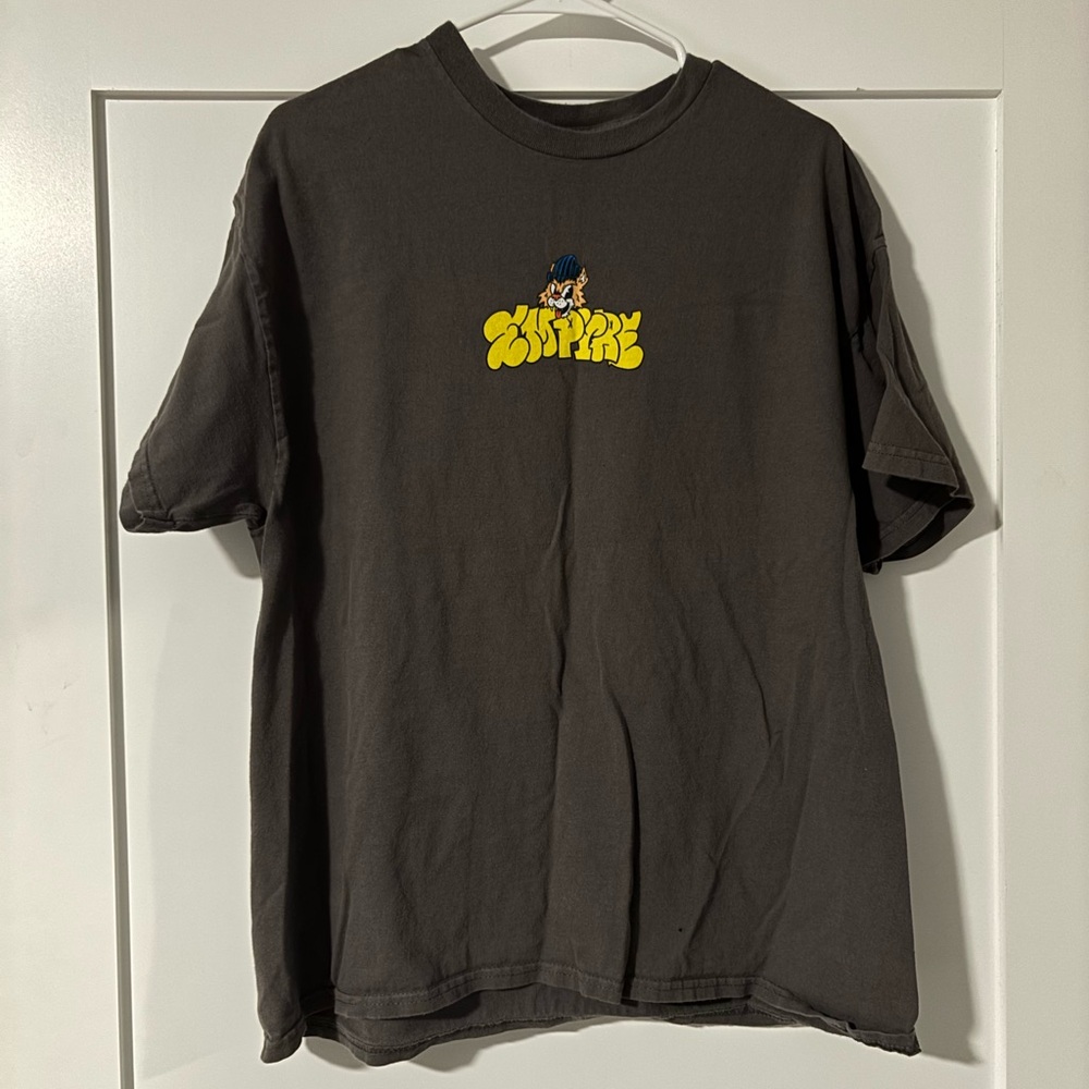 Supreme Dark Gray Tee with Yellow Graphic